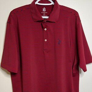 Turtleson Striped Men's Golf Shirt Size L